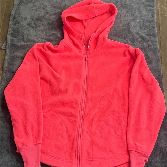 Old Navy Other - Old Navy Kids Zip-Up Hooded Fleece Jacket in Bright Coral Pink